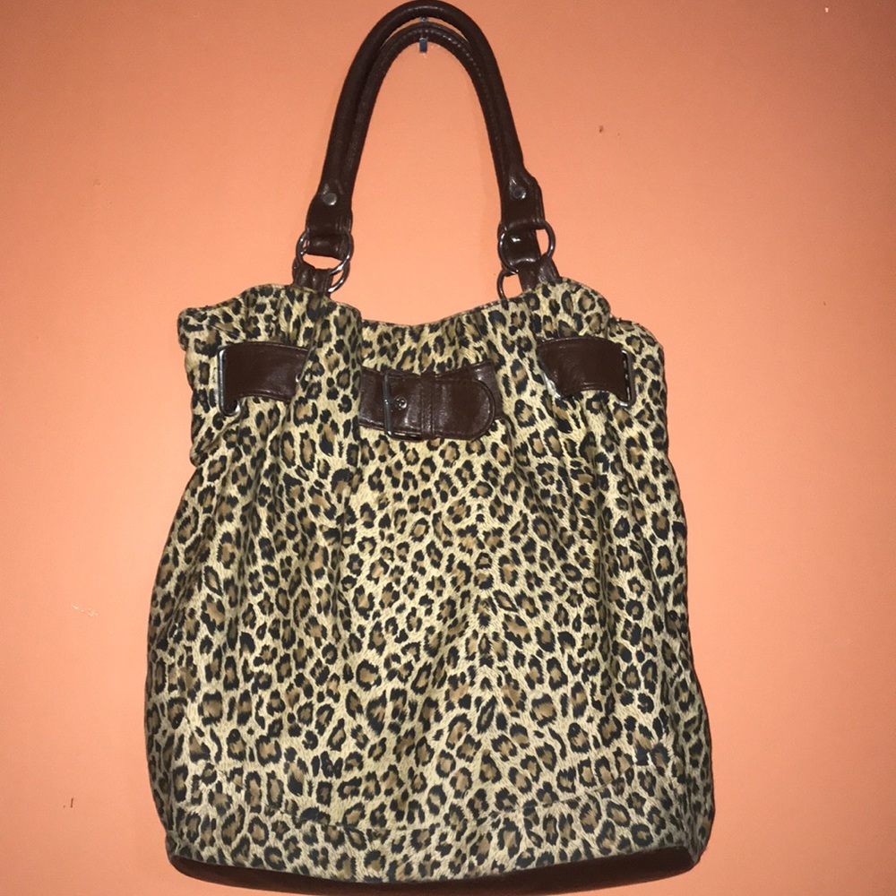 Leopard Print Satchel Bag
